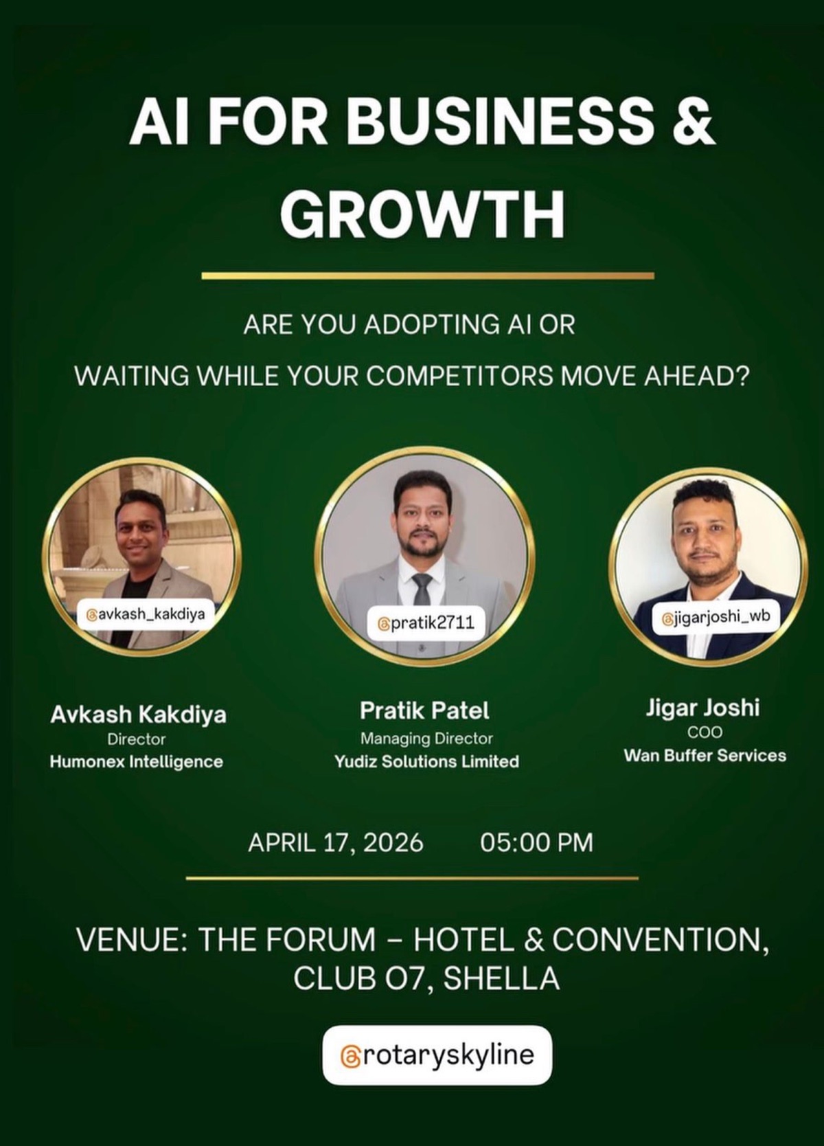 The Networkers Mahakumbh 2.0 official event poster — Panel: AI for Business & Growth by Jigar Joshi